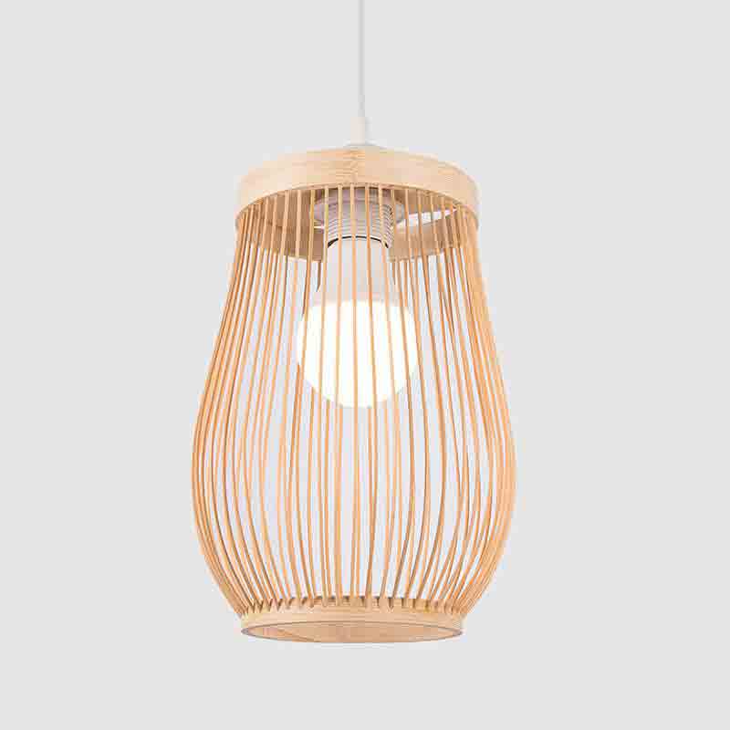 Handwoven Bamboo Pendant Light – Organic Modern Ceiling Lamp for Natural Ambiance