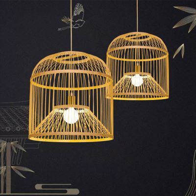 Woven Bamboo Hanging Lantern – Captures a Sunset Glow for Cozy Spaces
