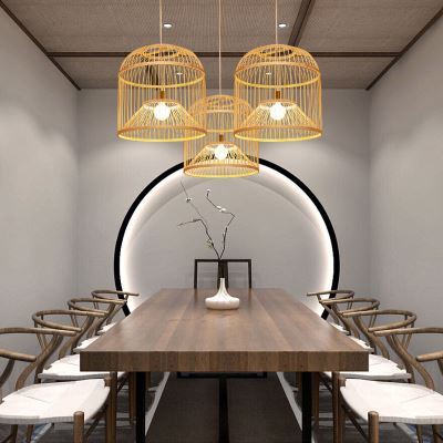 Woven Bamboo Hanging Lantern – Captures a Sunset Glow for Cozy Spaces