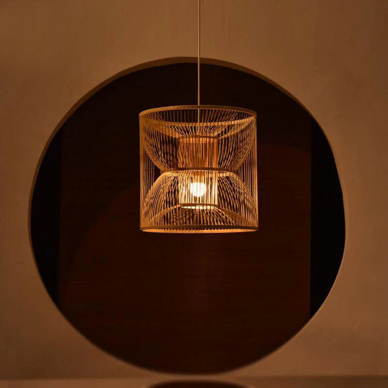 Bamboo stick hanging lampshead