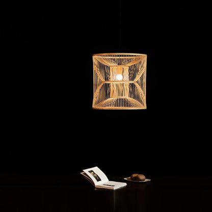 Bamboo stick hanging lampshead