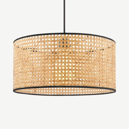 Artisan Woven Bamboo Hanging Light – Organic Modern Chandelier with Ambient Glow